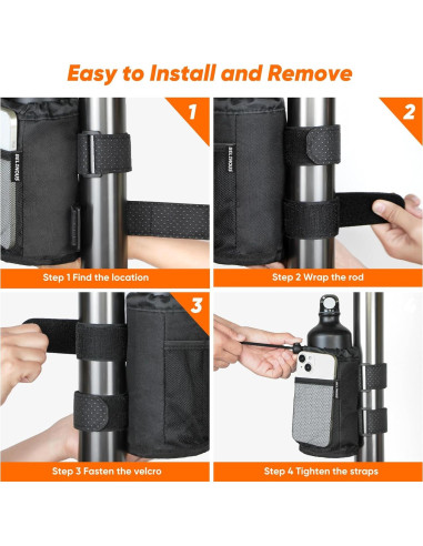 Soporte para Botellas Belinous Universal 24oz, Negro