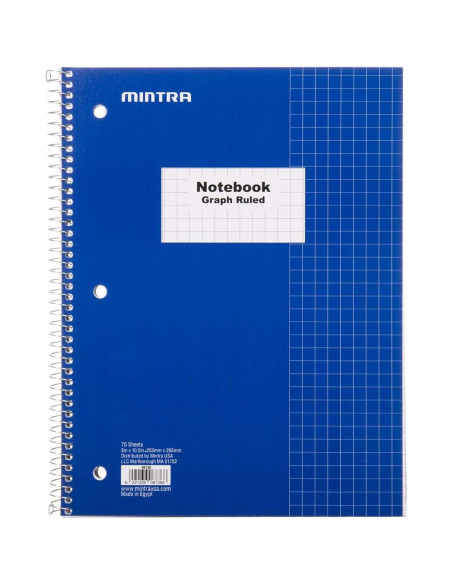 Cuadernos Espirales Mintra Office Cuadrícula 4x4 Paquete de 4