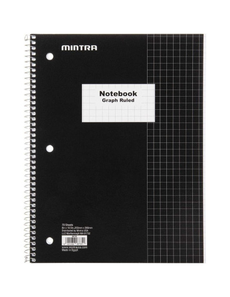 Cuadernos Espirales Mintra Office Cuadrícula 4x4 Paquete de 4