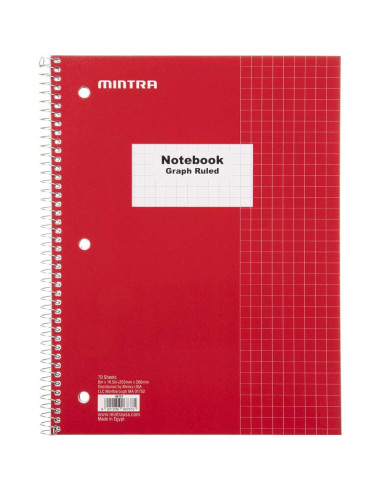 Cuadernos Espirales Mintra Office Cuadrícula 4x4 Paquete de 4