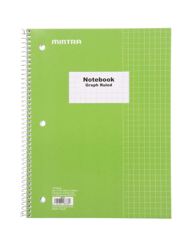 Cuadernos Espirales Mintra Office Cuadrícula 4x4 Paquete de 4