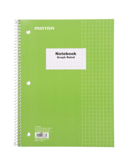 Cuadernos Espirales Mintra Office Cuadrícula 4x4 Paquete de 4