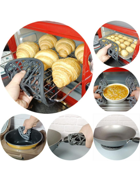 Juego de 3 Manteles de Silicona Redondos SUNMVEHOT Negros