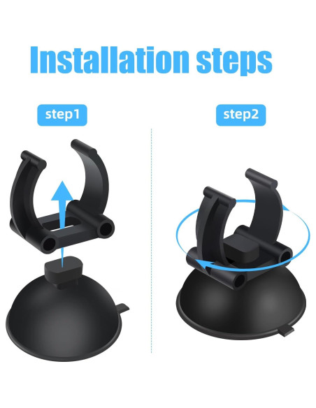 Paquete de 12 Ventosas AQUANEAT para Acuario con Clip Negro