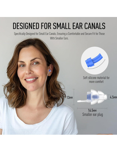 Tapones para oídos Hearprotek 2 pares 30dB y 32dB para dormir