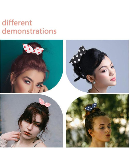 Hacedor de moño orejas de conejo Sisadodo 4Pcs para cabello