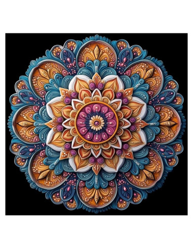 Rompecabezas de Madera Jiroinlly 200 Piezas Colorido Mandela