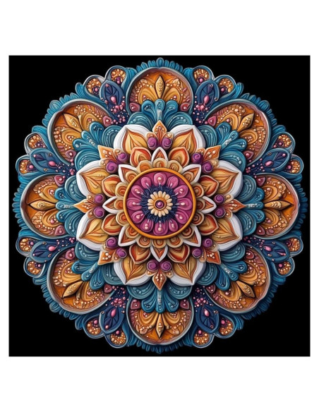 Rompecabezas de Madera Jiroinlly 200 Piezas Colorido Mandela