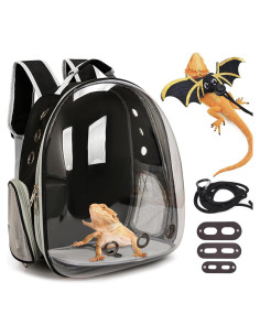 Mochila Transportadora para Reptiles Kathson Negra 32x18x42cm