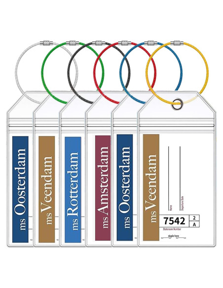 Soportes de Etiquetas de Equipaje TONGMAO para Cruceros - 6 Pcs