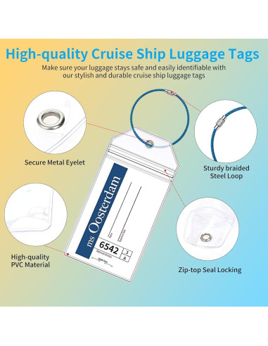 Soportes de Etiquetas de Equipaje TONGMAO para Cruceros - 6 Pcs