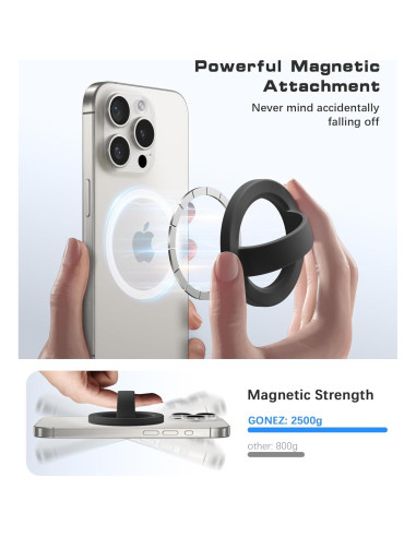 Agarre Magnético para Teléfono GONEZ Compatible con MagSafe