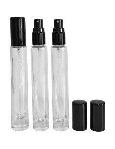 8 Botellas de Spray de Vidrio AGENIZ 10ml Recargables Negro 2