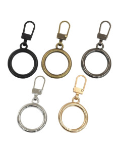 Tiradores de Cremallera Redondos Kemcatui - 5 Piezas Metal