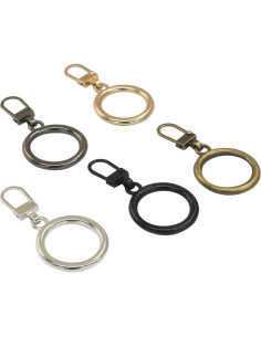 Tiradores de Cremallera Redondos Kemcatui - 5 Piezas Metal 2