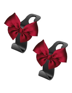 Ganchos para bolso de coche Luchike - Paquete de 2, burdeos