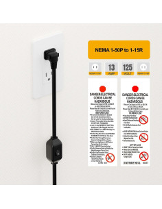 Cable de Extensión con Interruptor On-Off PluGrand 60cm 16AWG 2