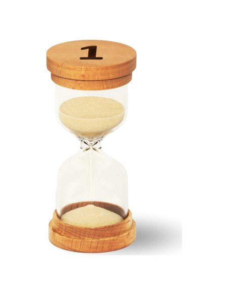 Reloj de Arena Chillkat 1 Minuto con Tapas de Madera