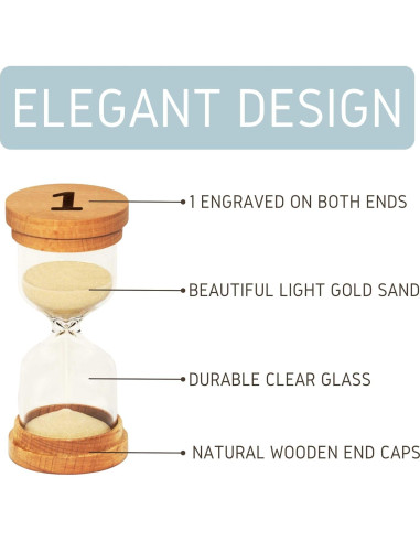 Reloj de Arena Chillkat 1 Minuto con Tapas de Madera