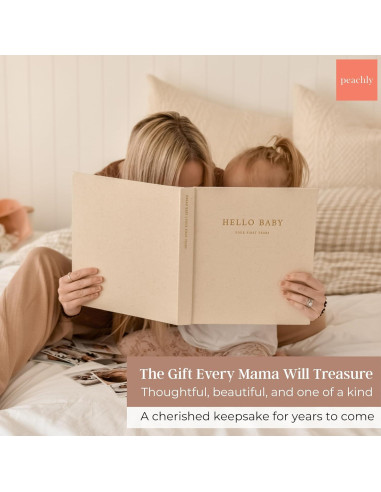 Libro de Recuerdos para Bebés Peachly Oliva - 60 Páginas