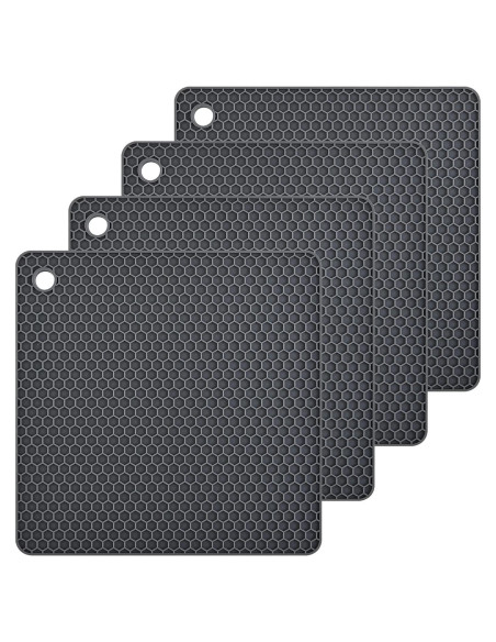 Tapete de Silicona Smithcraft 4 Piezas 19x19 cm Gris