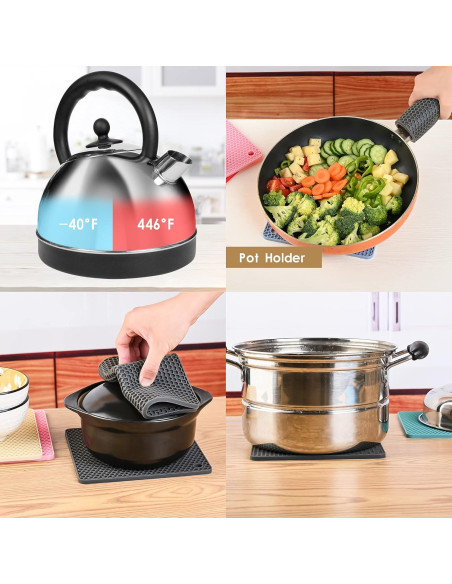 Tapete de Silicona Smithcraft 4 Piezas 19x19 cm Gris