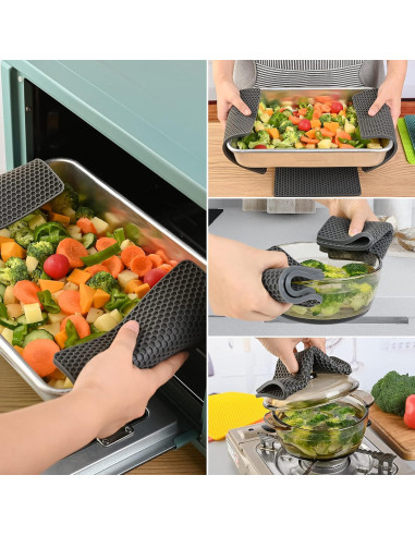 Tapete de Silicona Smithcraft 4 Piezas 19x19 cm Gris