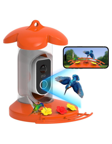 Comedero para Colibríes Gopic con Cámara 2K QHD y WiFi