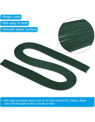 Tiras de Papel Quilling PATIKIL 120pcs 3mm Verde Militar 54cm