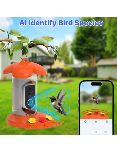 Comedero para Colibríes Gopic con Cámara 2K QHD y WiFi