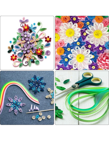 Tiras de Papel Quilling PATIKIL 120pcs 3mm Verde Militar 54cm