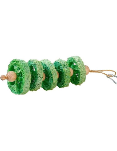 2 Juguetes Masticables de Lufa Natural TAOHUAJIANG para Conejos