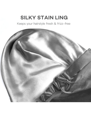 Gorro de Ducha Reutilizable Grande ZKLLGHE Negro Ajustable