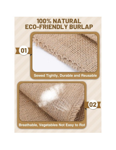 Paquete de 4 Sacos de Yute ANPHSIN 35x50 cm para Almacenamiento 2