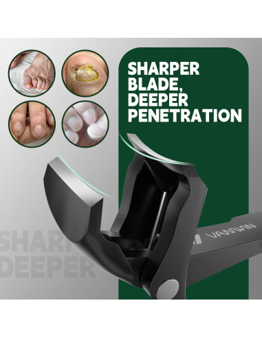 Cortauñas VANWIN para Uñas Gruesas con Mango Largo y Recogedor