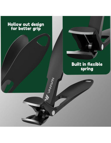 Cortauñas VANWIN para Uñas Gruesas con Mango Largo y Recogedor