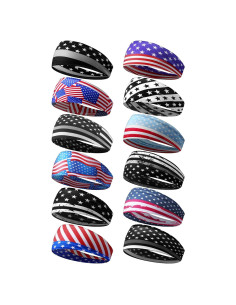 Diademas de Sudor Lyrow 12 Pcs Unisex para Ejercicio