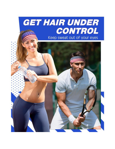 Diademas de Sudor Lyrow 12 Pcs Unisex para Ejercicio