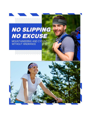 Diademas de Sudor Lyrow 12 Pcs Unisex para Ejercicio