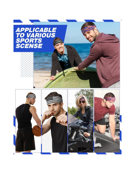 Diademas de Sudor Lyrow 12 Pcs Unisex para Ejercicio