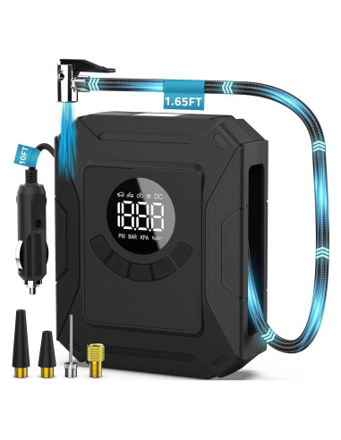 Compresor de Aire PAULINN 12V DC 150 PSI Portátil con Luz LED