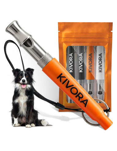 Silbato para Perros KIVORA 4 Pack Ultrasonido Ajustable
