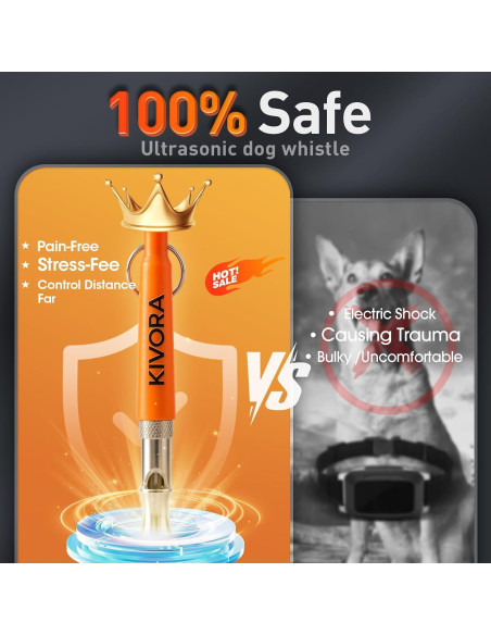 Silbato para Perros KIVORA 4 Pack Ultrasonido Ajustable
