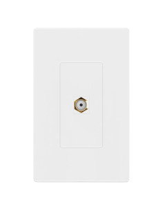Placa de Pared Keystone Sin Tornillos ENERLITES 1 Puerto A/V Oro