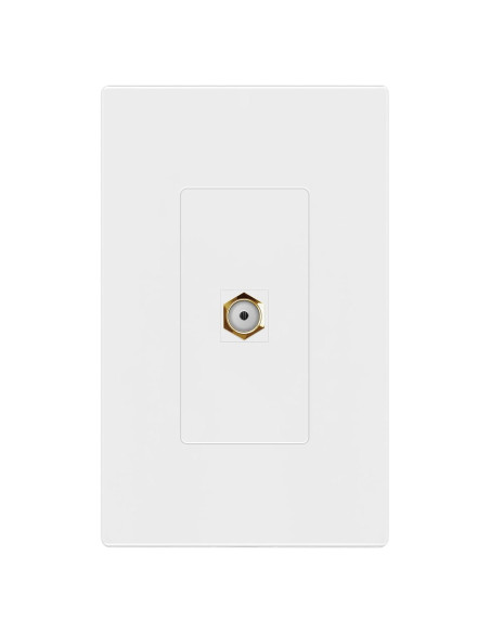 Placa de Pared Keystone Sin Tornillos ENERLITES 1 Puerto A/V Oro