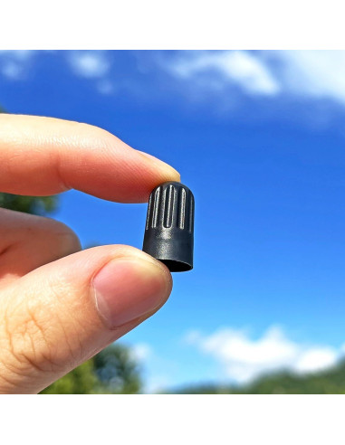 Tapa de Válvula de Neumático TPMSCENTER Universal Negra - 8 Piezas