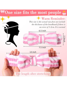 Banda para la cabeza de spa WILLBOND 24 piezas ajustables 2