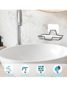 Soporte para Jabón de Acero Inoxidable LBshmao-D Negro 2