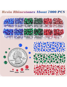 7000 Piedras de Resina Multicolor 2-5mm + 2 Pegamentos B7000 2