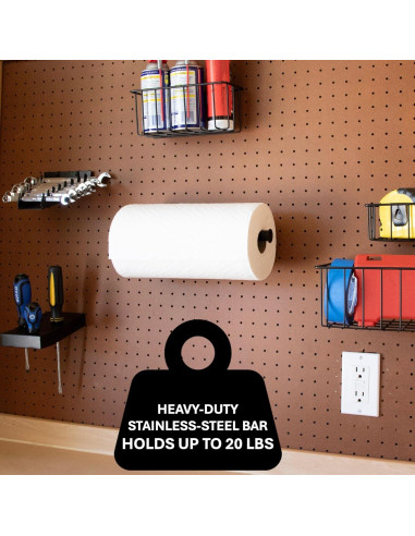 Soporte para Toallas de Papel MADD Tools, Metal Negro, 33x10cm